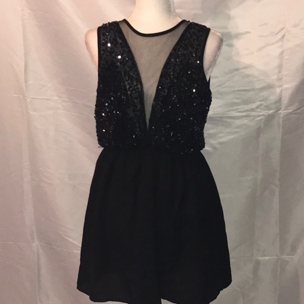 Black sequin dress